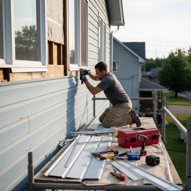 Local Sheet Metal Siding Repair pros at work